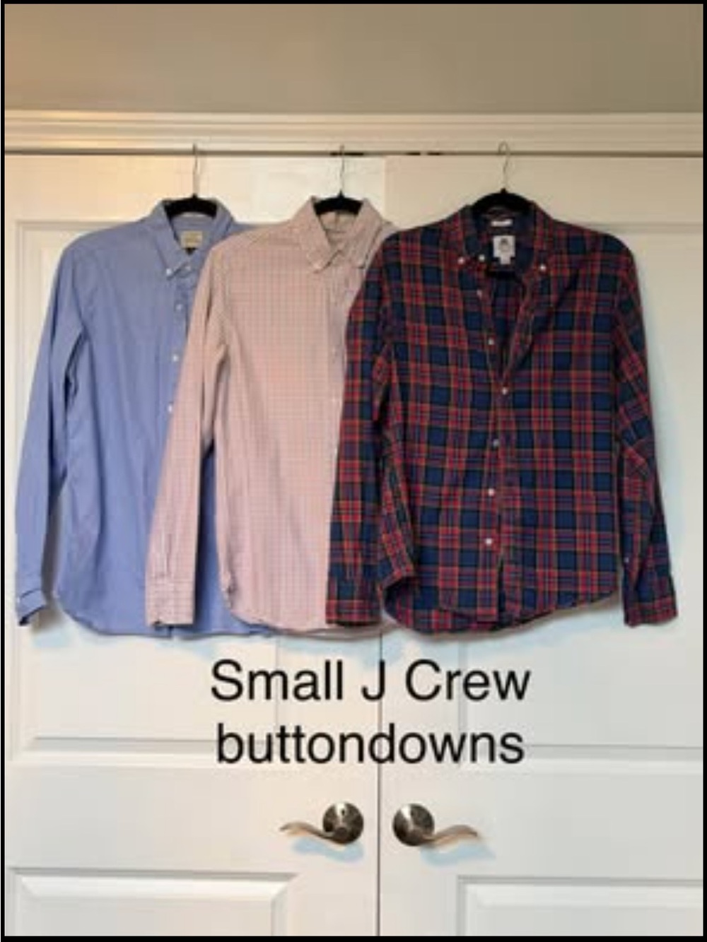 J. Crew Red and Navy Plaid Button-Down Shirt